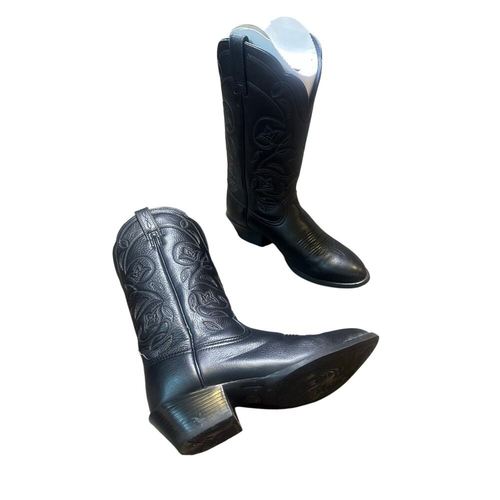 Ariat Women’s Heritage Western Black Deertan Boots 7 Wide - Picture 2 of 11